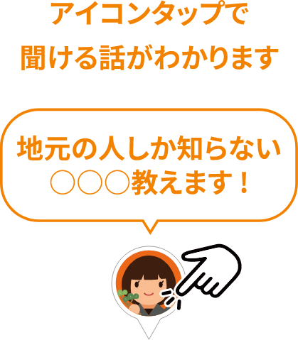 アイコンタップで聞ける話がわかります